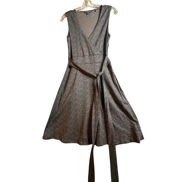 Toad&Co Black Sleeveless V-Neck Cue Wrap Knee Length Dress Sz S Travel Casual - Picture 6 of 16